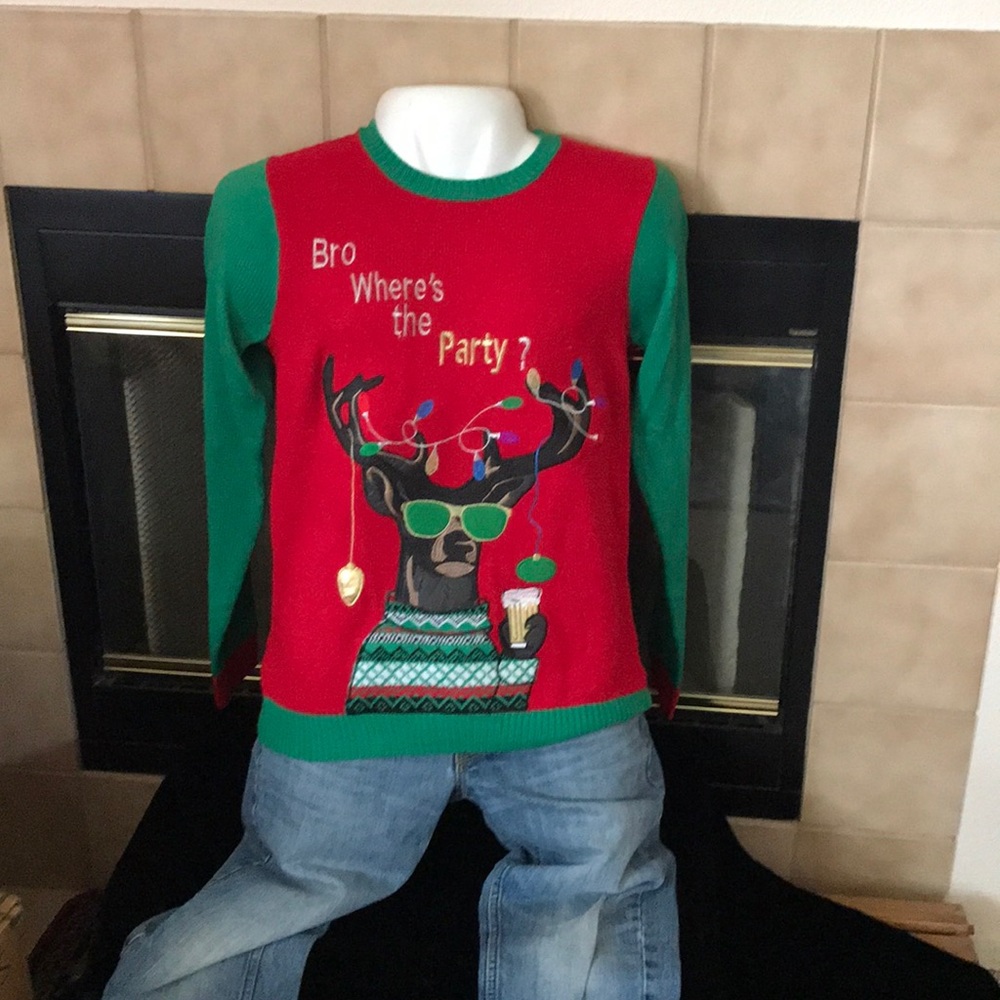 🎄“Bro Where’s the Party?” Christmas Sweater